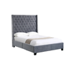 Elegant Collections Queen Grey Ella Winged Bed 180cm