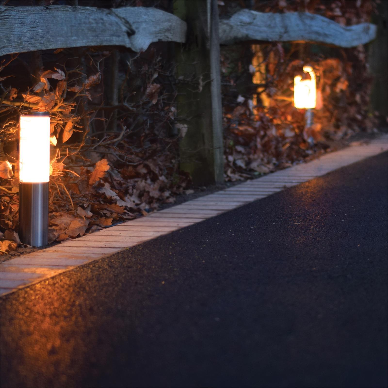 Elluminate Warm White Stainless Steel Garden Bollard Bunnings Australia