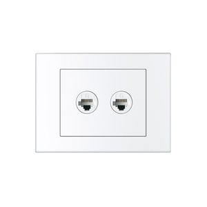 HPM VIVO 2 Gang RJ45 Outlet Cat5e
