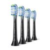 4pc Philips Sonicare C3 Plaque Defense Brush Head Black Replacement