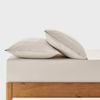 Dreamaker 400TC Premium Cotton Sateen Fitted Sheet Set Oatmeal Super King Bed
