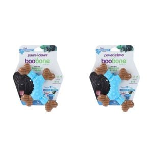 2x Paws & Claws BooBone 4 Way Dental Bone - Peppermint