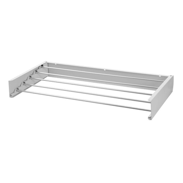 Practa 80cm Wall Mount Foldaway Clothes Rack with 5 Rails