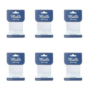 6pk Malli Sewing 1mm X 5m Assorted Round Hat Polyester/latex Elastic Cord/string