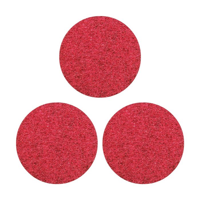 3pk Glomesh Regular Speed Spray Bufffing Machine Floor Pad Red 200mm