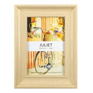 Unigift Juliet Raised Dots Border Picture Photo Frame 10x15cm Natural