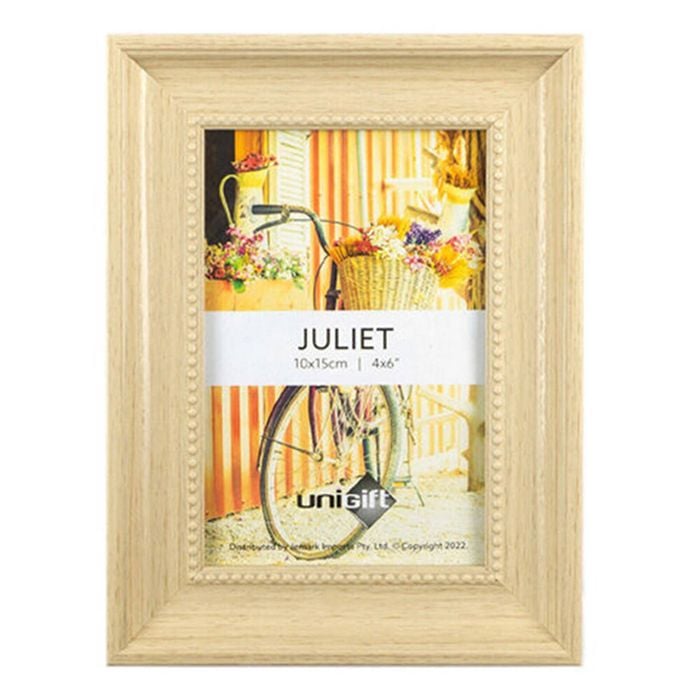 Unigift Juliet Raised Dots Border Picture Photo Frame 10x15cm Natural