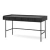 Linea Black Oak 140cm 2 Drawer Desk