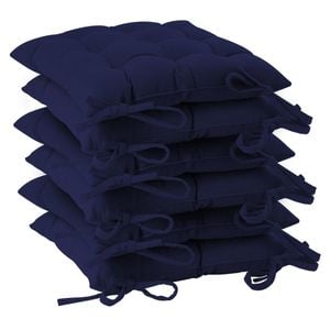 Harbour Housewares Square Dining Chair Seat Cushions - Pack Of 6