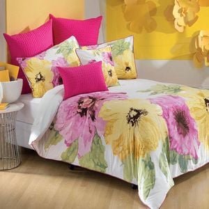 Bianca 7 Pce Floriana Quilt Cover Bed Pack Queen