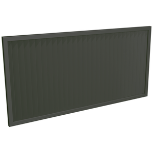 ProtectorAl 1001-2000W X 300-1000H Woodland Grey Aluminium Welded Louver Panel Vertical 5mm overlap