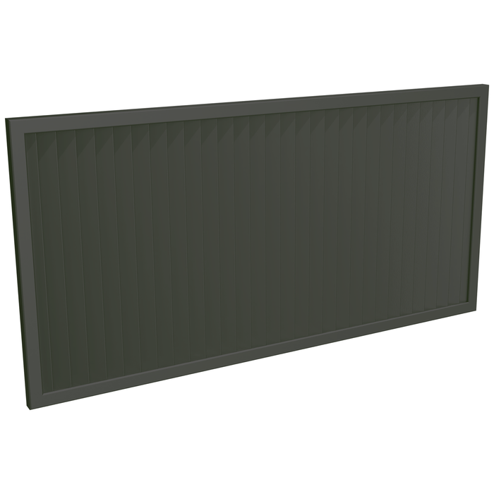 ProtectorAl 1001-2000W X 300-1000H Woodland Grey Aluminium Welded Louver Panel Vertical 5mm overlap