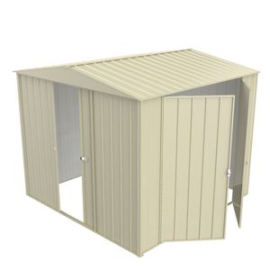 Build-a-Shed  2.3 x 2.3 x 2.3m Gable Double Hinged Side Door Shed - Cream