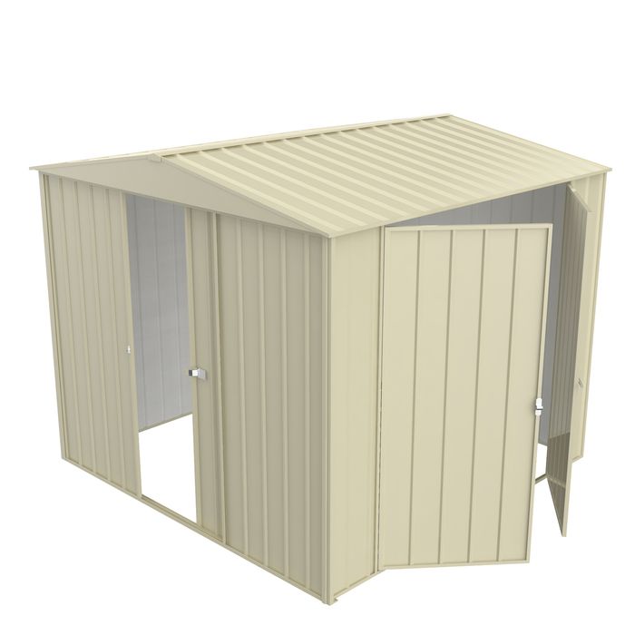 Build-a-Shed  2.3 x 2.3 x 2.3m Gable Double Hinged Side Door Shed - Cream