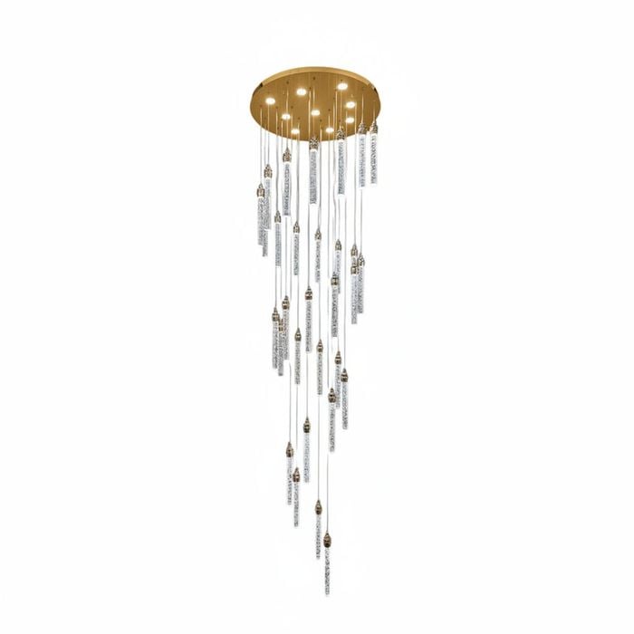 LENA 30 Stick Crystal Chandelier Tri-colour LED (Gold)