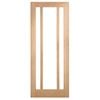 Corinthian 2340 x 720 x 35mm Internal Door White Oak Moda Clear Glass AMODG19