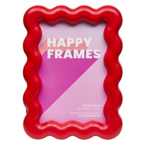 Happy Frames 4x6" Wavy Photo Frame Red