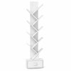 Costway 10-tier Tree Bookcase w/CD Storage Rack, White