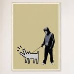 Galrie Banksy Choose Your Weapon Gold Poster (2010) - Art Collection Essential, Wood Frame, 50 x 70cm (20 x 28inch)