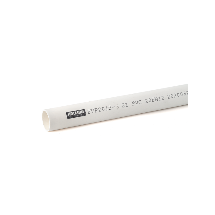 Holman 20mm x 3m Class 12 PVC Pressure Pipes