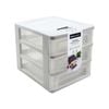Boxsweden 30 x 24.5 x 25.5cm White 3 Layer Storage Drawer