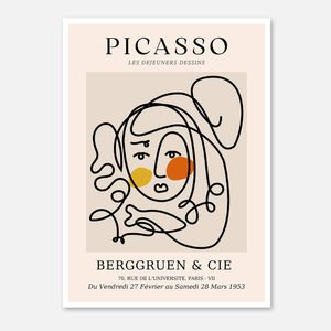 Galrie Picasso Les Dejeuners Dessins Art Print -Iconic Berggruen Exhibition Masterpiece, Poster Only, A1 60 x 84cm (23 x 33inch)