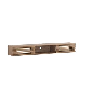 Design Square Camille Wall-Mounted Entertainment Unit TV Stand 2-Doors 180cm Oak