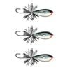 3x Rapala 5cm BX Skitter Frog Topwater Surface Fishing Lures - Matte Chrome