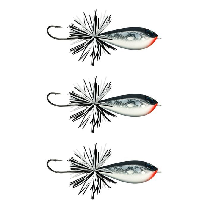 3x Rapala 5cm BX Skitter Frog Topwater Surface Fishing Lures - Matte Chrome