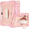 Rugged Stand Shockproof Hybrid Case with Strap For Apple iPad Pro M4 11" (2024) (Peach)