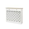 Hamptons Wine Cabinet with 2 Drawers White