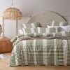 Tempo Cotton Jacquard Quilt Cover Set Green - Queen Bed