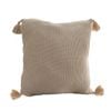 SOGA 45cm Off-White Wabi-Sabi Tassel Square Throw Pillow