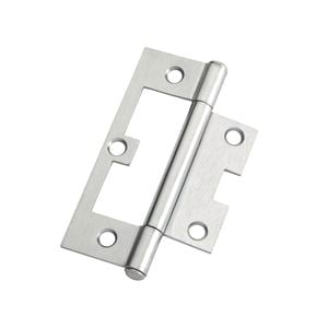 Lane 90 x 54 x 1.6mm Satin Chrome Plated Fixed Pin Easy Fit Hinge