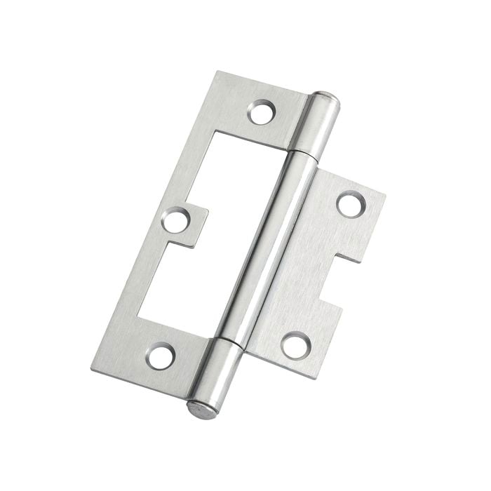 Lane 90 x 54 x 1.6mm Satin Chrome Plated Fixed Pin Easy Fit Hinge