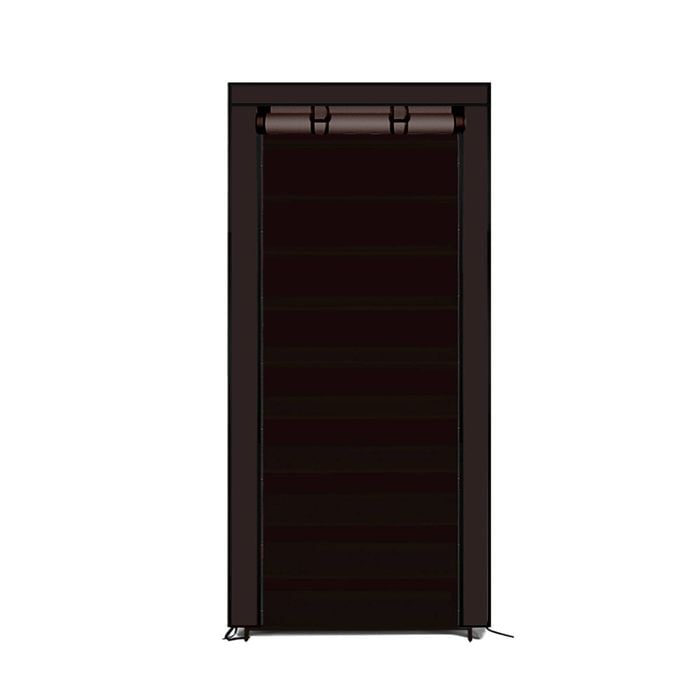 Levede Portable10-Tier Shoe Rack Portable Brown