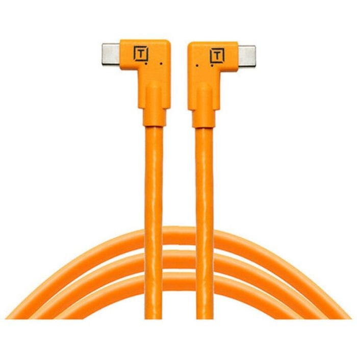 Tether Tools Tetherpro Usb-c To Usb-c Rt Angle/rt Angle 4.6m Hi-vis Orange