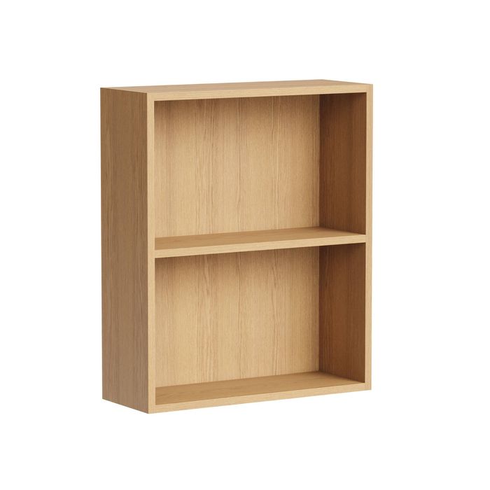 Kaboodle 600-699mm Oak Latte Customisable Shallow Wall Open Shelf