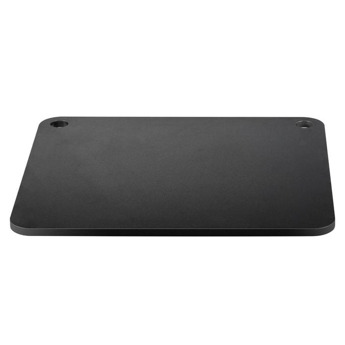 VEVOR 406x368x10mm Pizza Baking Stone Black Steel Pre-Seasoned Carbon