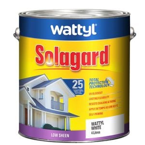 Wattyl 4L White Low Sheen Solagard Pre-tinted Exterior Paint