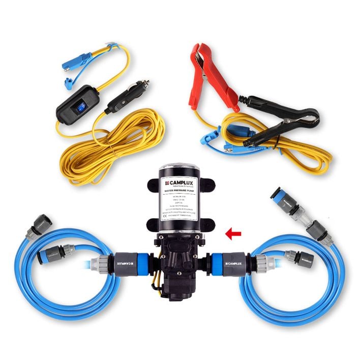 CAMPLUX High Pressure Water Pump 12V 6LPM 65 PSI Self Priming for Caravan Boat Water System