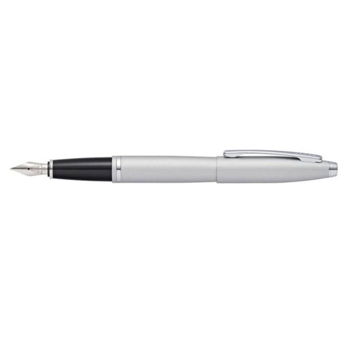 Cross Calais Fountain Pen Office Writing/singing Medium Nib Matte Grey/black
