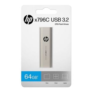 HP X796C 64GB USB3.2 Type A/C Flash Drive [HPFD796C-64]