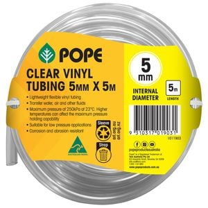 Pope 5mm x 5m Clear Vinyl Tubing