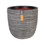 Capi 35 x 34cm Anthracite Rib Outdoor Plant Pot - Anthracite Anthracite 350mm