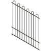 ProtectorAl 0350-1200W x 1500H Woodland Grey Loop Top Pool Fence Panel Raked 16-30º
