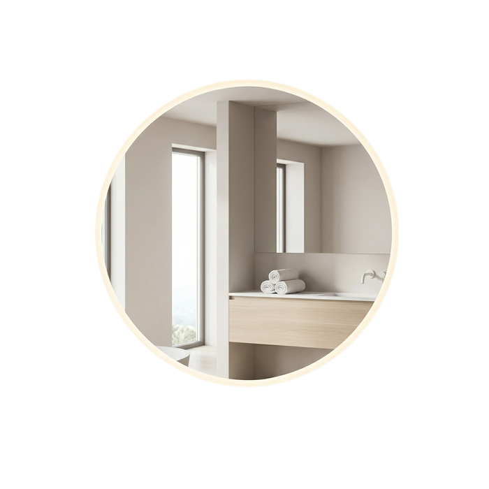 Barelli 1000 x 1000mm Signature High Specification Frameless Round Front-Lit LED Mirror
