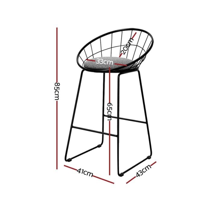 Artiss 4x Bar Stools Metal Bunnings Australia