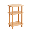 MIUZ 3-Tier Tall Side Table Bedside Table Solid Oak Display Rack Shelf Bookstand