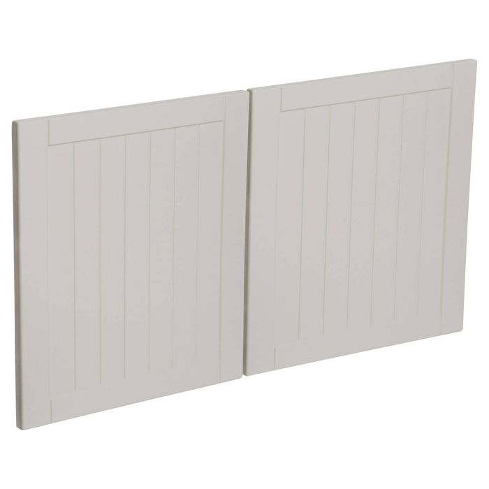 Kaboodle 1000mm Cremasala Country Fridge Cabinet Doors - 2 Pack